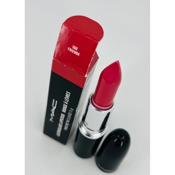 New In box MAC Lustreglass Lipstick 560 In FRIENDA - 0.10 oz./3g - Picture 2 of 4